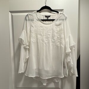 Simply Vera Vera Wang White Embroidered Blouse
